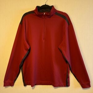 Nike Red/Navy blue. Lightweight fit dry with Stand-Up Collar.  Excellent cond.